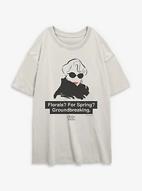 The Devil Wears Prada Florals For Spring Womens Oversized T-Shirt