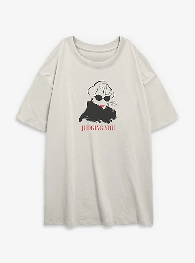 The Devil Wears Prada Miranda Judging You Womens Oversized T-Shirt