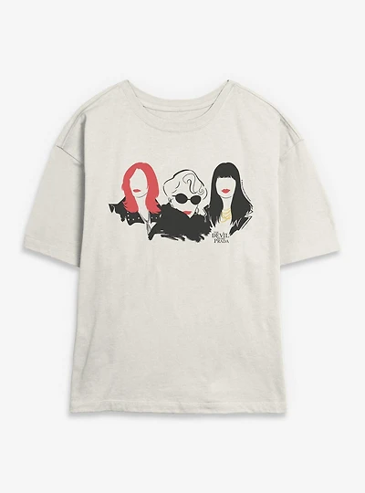 The Devil Wears Prada Red Lip Trio Womens Skimmer T-Shirt