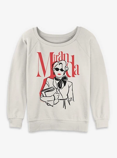 The Devil Wears Prada 2 Miranda Fashion Sketch Womens Slouchy Sweatshirt