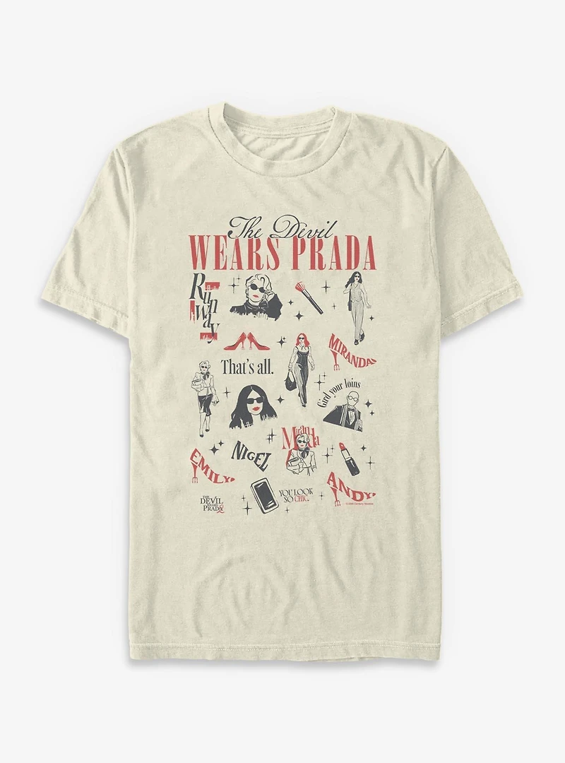 The Devil Wears Prada 2 Fashion Collage Garment-Dyed T-Shirt