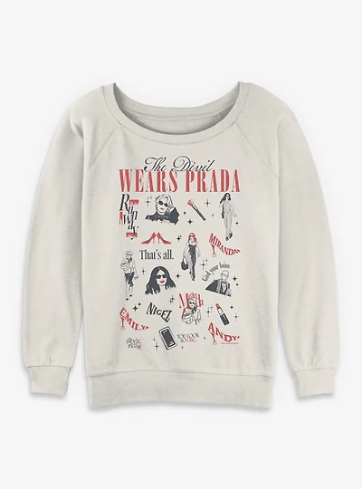 The Devil Wears Prada 2 Fashion Collage Womens Slouchy Sweatshirt