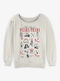 The Devil Wears Prada 2 Fashion Collage Womens Slouchy Sweatshirt