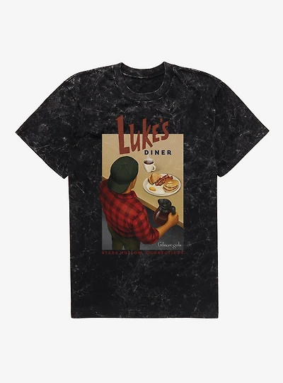 Gilmore Girls Luke's Diner Hartford Connecticut Mineral Wash T-Shirt