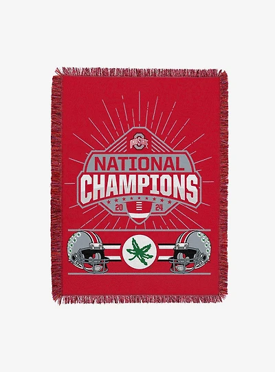 NCAA Ohio State Buckeyes 2024 FBC Peak Tapestry Throw Blanket