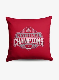 NCAA Ohio State Buckeyes 2024 FBC Champs Tapestry Throw Pillow