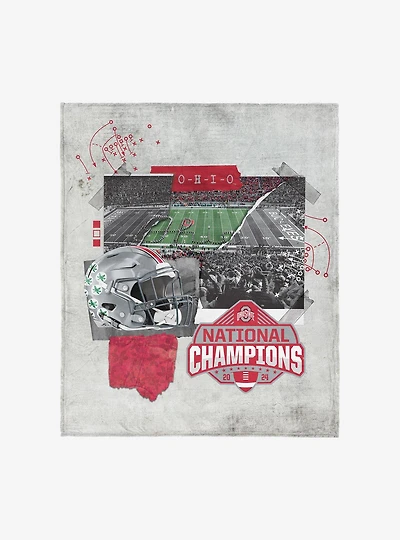 NCAA Ohio State Buckeyes 2024 FBC Champ Love Silk Touch Throw Blanket