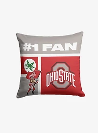 NCAA Number 1 Fan Ohio State Throw Pillow