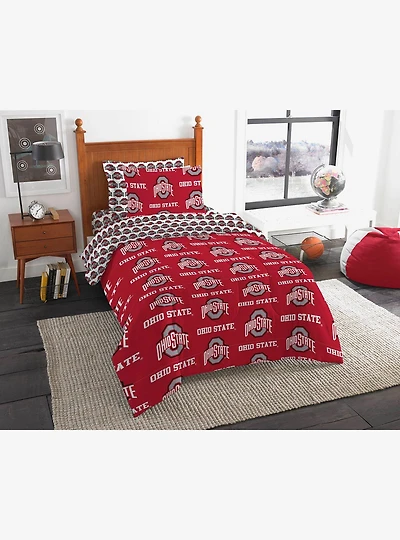 NCAA Rotary Ohio State 5 PC Twin Bed In Bag Set