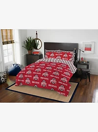 NCAA Rotary Ohio State 7 PC Full Bed In Bag Set