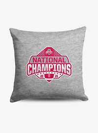 NCAA Ohio State Buckeyes 2024 FBC Champion Logo Sweatshirt Pillow