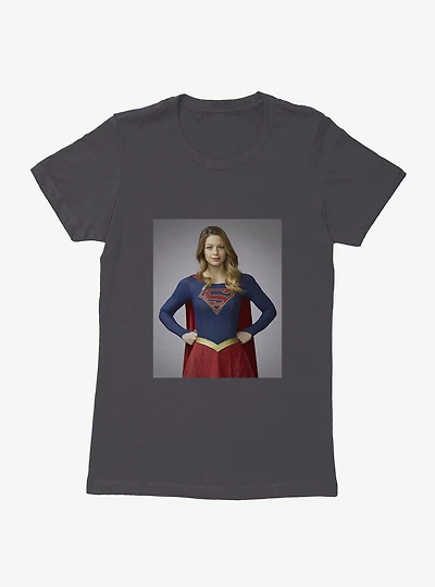 Supergirl Hero Pose Womens T-Shirt