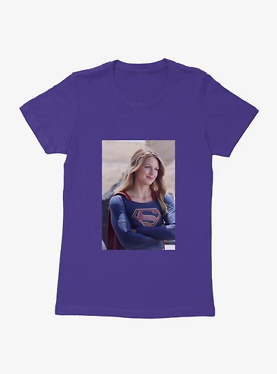 Supergirl Crossed Arms Womens T-Shirt