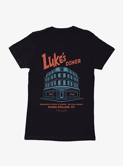 Gilmore Girls Luke's Diner No Cell Phones Womens T-Shirt