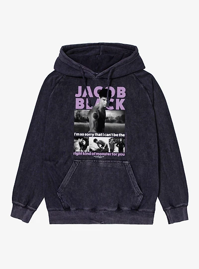 Twilight Jacob Black The Right Monster For You Mineral Wash Hoodie