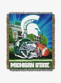NCAA Michigan State Homefield Advantage Woven Tapestry Throw Blanket