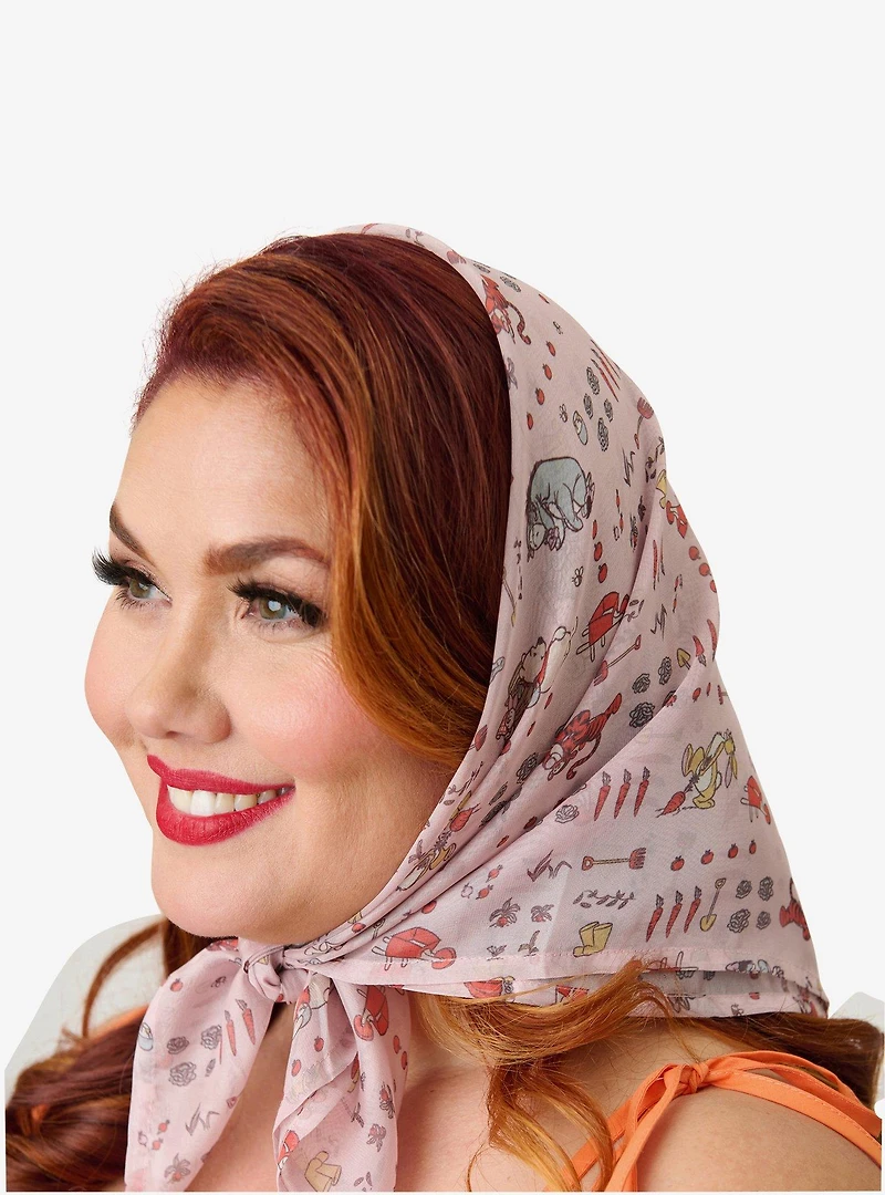Disney Winnie the Pooh x Unique Vintage Pooh Farms Hair Scarf