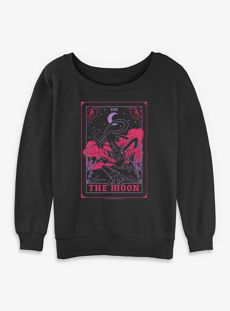 Poppy Playtime Catnap The Moon Tarot Womens Slouchy Sweatshirt