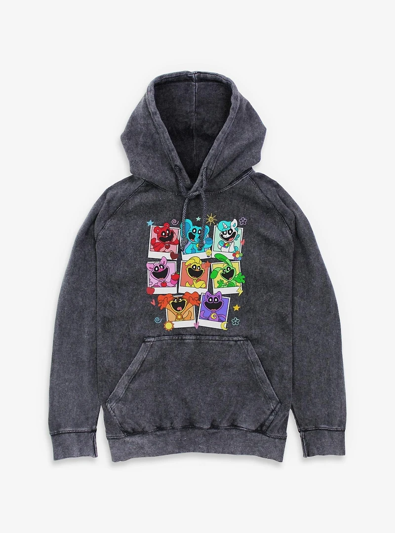 Poppy Playtime Polaroid Smiling Critters Mineral Wash Hoodie