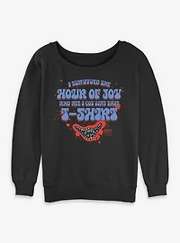 Poppy Playtime I Survived The Hour Of Joy Womens Slouchy Sweatshirt