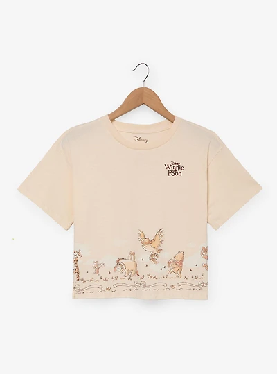 Disney Winnie the Pooh Toile Women's Cropped T-Shirt - BoxLunch Exclusive