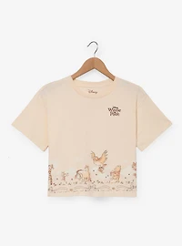Disney Winnie the Pooh Toile Women's Cropped T-Shirt - BoxLunch Exclusive