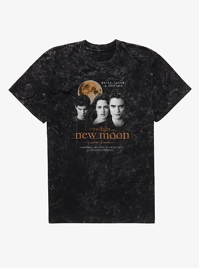 Twilight New Moon Bella, Jacob & Edward Mineral Wash T-Shirt