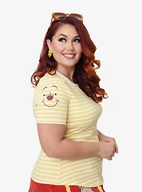 Disney Winnie the Pooh Collection by Unique Vintage Plus Yellow Stripe Back to Basics Top