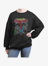 Marvel The Amazing Spiderman Collage Womens Oversized Sweatshirt