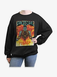 Marvel X-Men Colossus Will Not Be Stopped Womens Oversized Sweatshirt