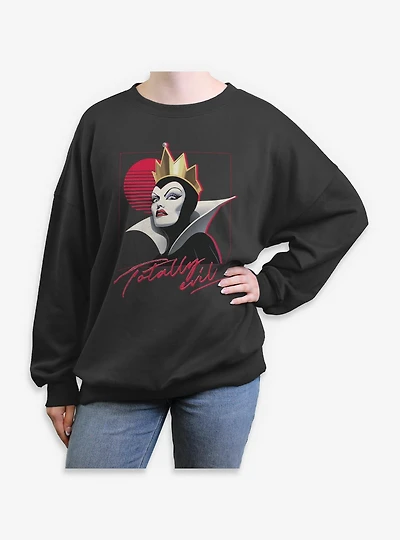 Disney Villains Evil Queen Totally Womens Oversized Sweatshirt