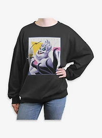 Disney Villains Ursula Too Deep Womens Oversized Sweatshirt