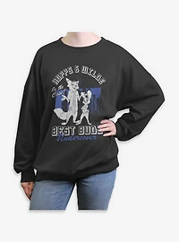 Disney Zootopia Hopps & Wilde Best Buds Womens Oversized Sweatshirt