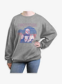 Star Wars The Mandalorian I Got This Stripes Womens Oversized Sweatshirt