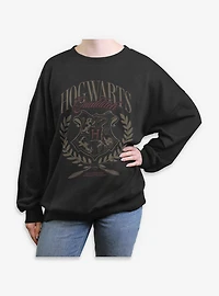 Harry Potter Quidditch Hogwarts Crest Womens Oversized Sweatshirt
