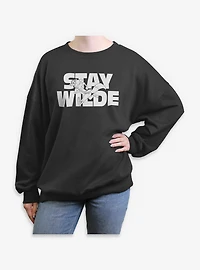 Disney Zootopia Stay Wilde Womens Oversized Sweatshirt