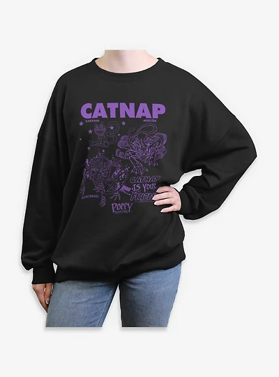 Poppy Playtime Catnap Just Kitten Womens Oversized Sweatshirt