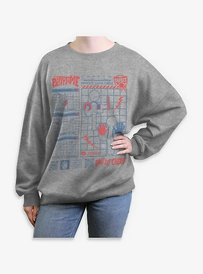 Poppy Playtime Player Scheme Womens Oversized Sweatshirt