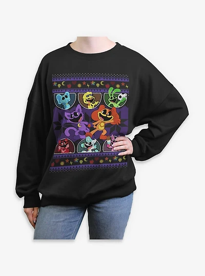 Poppy Playtime Ugly Critters Sweater Womens Oversized Sweatshirt