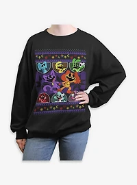 Poppy Playtime Ugly Critters Sweater Womens Oversized Sweatshirt