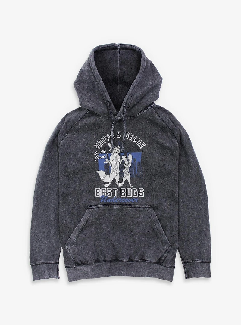 Disney Zootopia Hopps & Wilde Best Buds Mineral Wash Hoodie