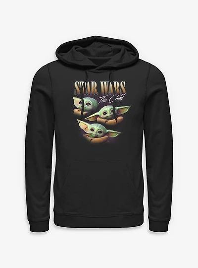 Star Wars The Mandalorian Child Grogu Face Collage Hoodie