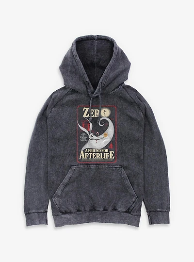 Disney The Nightmare Before Christmas Zero A Friend For Afterlife Mineral Wash Hoodie