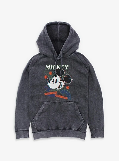 Disney Mickey Mouse Press Start Mineral Wash Hoodie