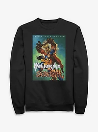 Marvel X-Men Raging Tooth And Claw Wolverine Sabretooth Sweatshirt