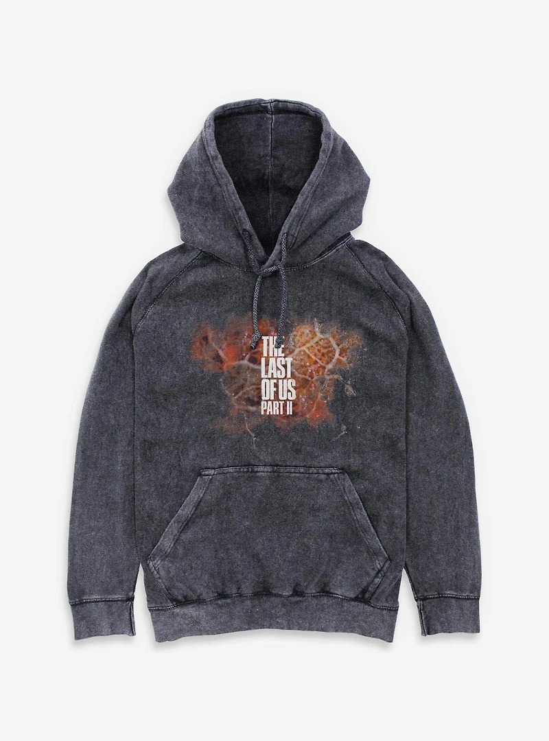 The Last Of Us Part II Logo Cordyceps Mineral Wash Hoodie