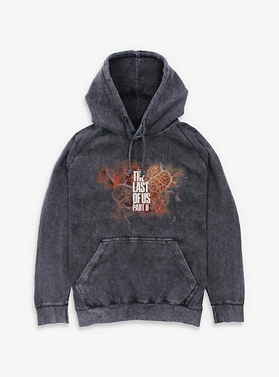 The Last Of Us Part II Logo Cordyceps Mineral Wash Hoodie