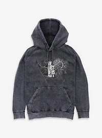 The Last Of Us Part II Logo Cordyceps Monochrome Mineral Wash Hoodie