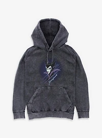 Disney Villains Maleficient Retro Midnight Mineral Wash Hoodie