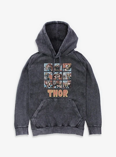 Marvel The Mighty Thor 9 Panels Mineral Wash Hoodie